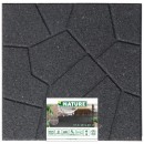 Dalles de jardin en caoutchouc Nature Decor paves, reversible gris H 1,8 x 40,5 x 40,5 cm