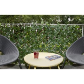 6 Treillis extensible Nature en osier avec feuillage Laurier palme 90 x 180 cm