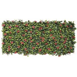 4 Treillis extensible Nature en osier avec feuillage Bougainvillier 100 x 300 cm