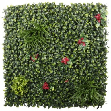 5 Dalles végétale murale artificielle Nature décor Equatorial 100 x 100 cm