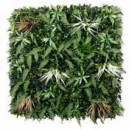 5 Dalles v&eacute;g&eacute;tale murale artificielle Nature d&eacute;cor Sabana 100 x 100 cm