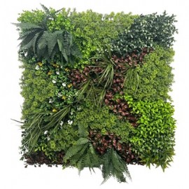 5 Dalles végétale murale artificielle Nature décor Tasmanie 100 x 100 cm