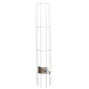 Treillis m&eacute;tallique d&eacute;coratif Metalex acier galvanis&eacute; forme de &frac12; cercle H 145 x 18 cm