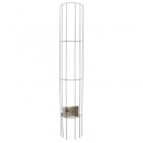 Treillis m&eacute;tallique d&eacute;coratif Metalex acier galvanis&eacute; plastifi&eacute; vert forme de &frac12; cercle H 145 x 18 cm