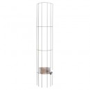 Treillis m&eacute;tallique d&eacute;coratif Metalex acier galvanis&eacute; plastifi&eacute; gris forme de &frac12; cercle H 145 x 18 cm