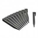 50 Ancres pour bordure de jardin - PP, gris - H19,5 x 1,9 x 1,8 cm