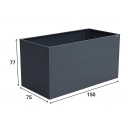 Jardini&egrave;re m&eacute;tal WEKA Gary 150 x 75 x 77 cm Anthracite