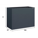 Jardini&egrave;re m&eacute;tal WEKA Gary 100 x 50 x 77 cm Anthracite