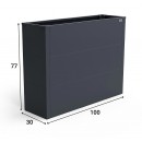 Jardini&egrave;re m&eacute;tal WEKA Gary 200 x 100 x 77 cm Anthracite