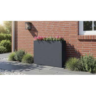 Jardinière métal WEKA Gary 200 x 100 x 77 cm Anthracite
