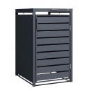 Cache-poubelle m&eacute;tal WEKA Gary 240L &ndash; 80 x 68 cm &ndash; Anthracite