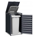 Cache-poubelle m&eacute;tal WEKA Gary 240L &ndash; 80 x 68 cm &ndash; Anthracite