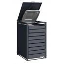 Cache-poubelle m&eacute;tal WEKA Gary 240L &ndash; 80 x 68 cm &ndash; Anthracite