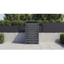Cache-poubelle m&eacute;tal WEKA Gary 240L &ndash; 80 x 68 cm &ndash; Anthracite