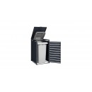 Cache-poubelle m&eacute;tal WEKA Gary 240L &ndash; 80 x 68 cm &ndash; Anthracite