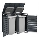 Cache-poubelle m&eacute;tal WEKA Gary 240L &ndash; 80 x 68 cm &ndash; Anthracite
