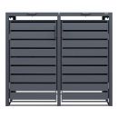 Cache-poubelle m&eacute;tal WEKA Gary 240L &ndash; 80 x 68 cm &ndash; Anthracite