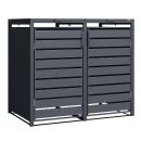 Cache-poubelle m&eacute;tal WEKA Gary 240L &ndash; 80 x 68 cm &ndash; Anthracite