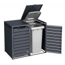 Cache-poubelle m&eacute;tal WEKA Gary 240L &ndash; 80 x 68 cm &ndash; Anthracite