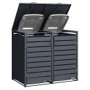 Cache-poubelle m&eacute;tal WEKA Gary 240L &ndash; 80 x 68 cm &ndash; Anthracite