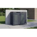 Cache-poubelle m&eacute;tal WEKA Gary 240L &ndash; 80 x 68 cm &ndash; Anthracite