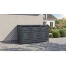 Cache-poubelle m&eacute;tal WEKA Gary 240L &ndash; 80 x 68 cm &ndash; Anthracite