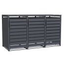 Cache-poubelle m&eacute;tal WEKA Gary 240L &ndash; 80 x 68 cm &ndash; Anthracite