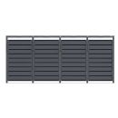 Cache-poubelle m&eacute;tal WEKA Gary 240L &ndash; 80 x 68 cm &ndash; Anthracite