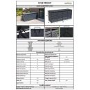 Cache-poubelle m&eacute;tal WEKA Gary 240L &ndash; 80 x 68 cm &ndash; Anthracite