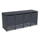 Cache-poubelle m&eacute;tal WEKA Gary 240L &ndash; 80 x 68 cm &ndash; Anthracite