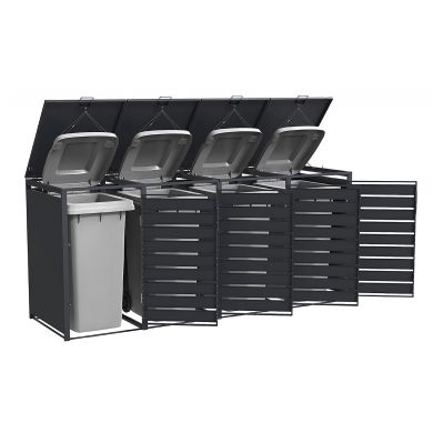 Cache-poubelle métal WEKA Gary 240L – 80 x 68 cm – Anthracite