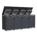 Cache-poubelle m&eacute;tal WEKA Gary 240L &ndash; 80 x 68 cm &ndash; Anthracite
